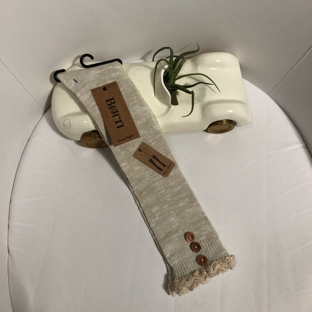 Born knee high sock with lace NWT